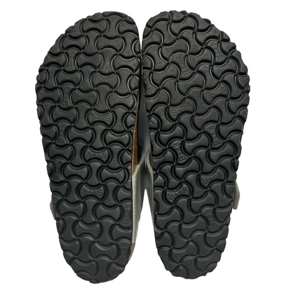BIRKENSTOCK GIZEH Soft Footbed Silver Sparkle Thong Sandals Women's 37 US 6-6.5 - Picture 13 of 16